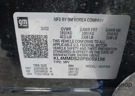 2023 Buick Encore Gx Select Fwd z USA, uszkodzony, nr VIN KL4MMDS20PB059196